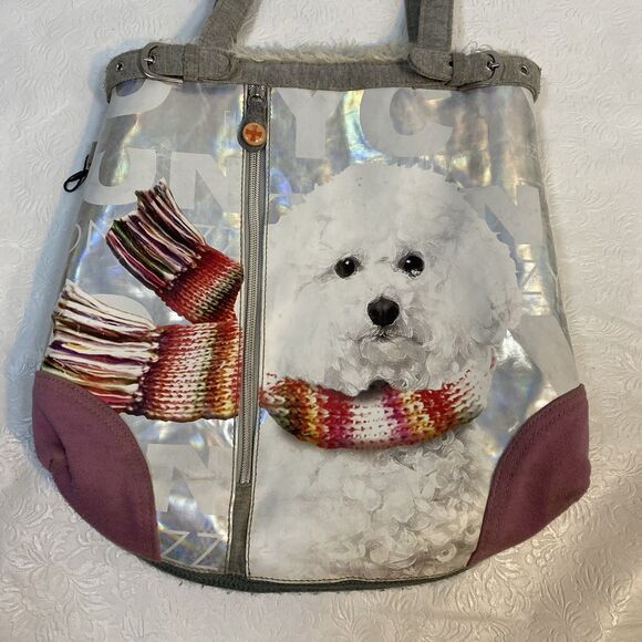 Fuzzy Nation Bichon Tote Bag - Picture 2 of 14